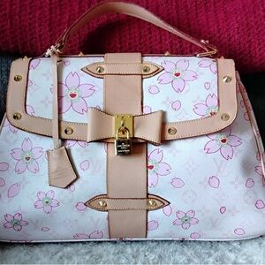 Pink takashi murakami fashion purse bag style monogram